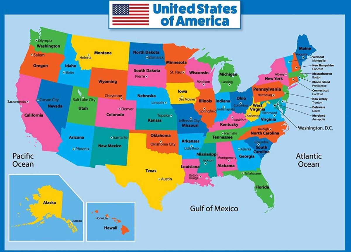 Карта страны США