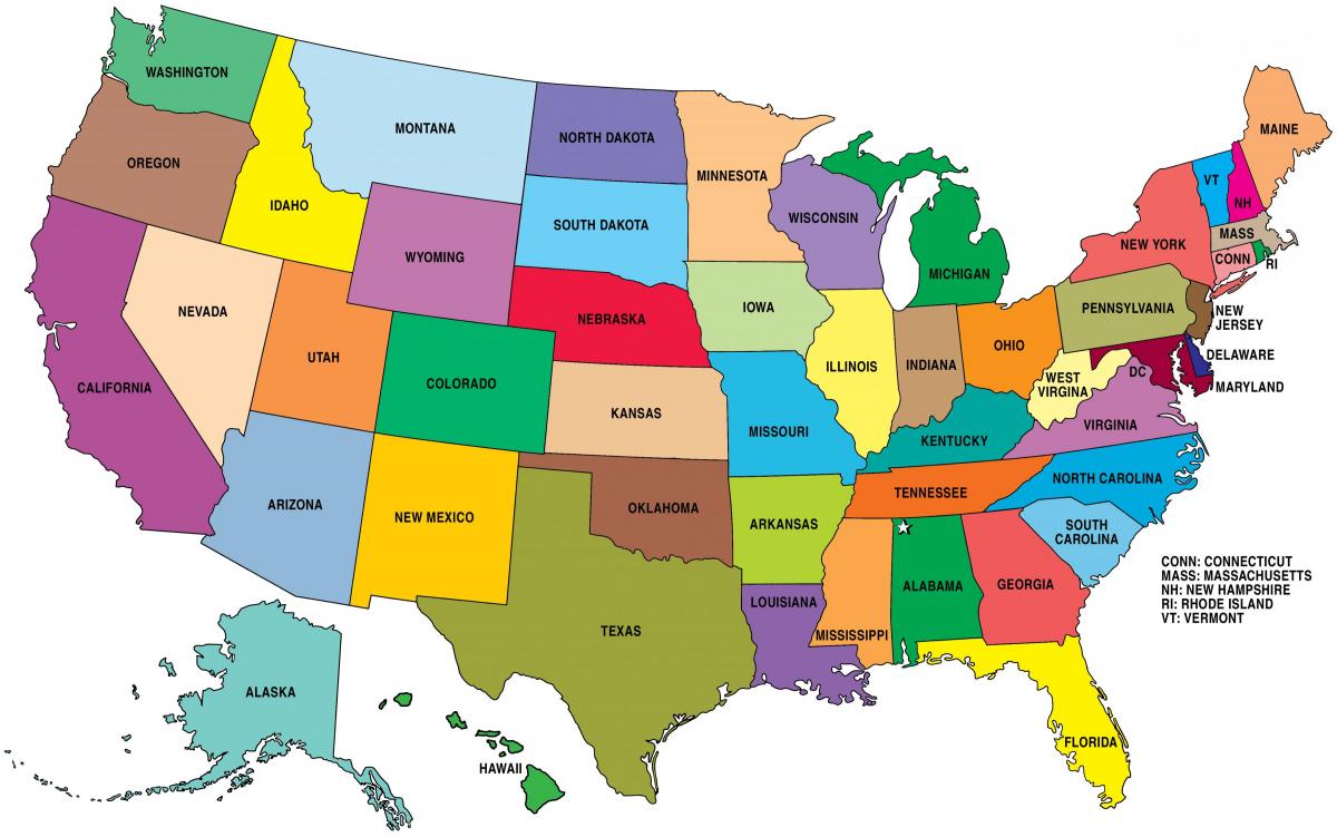 Большая карта США